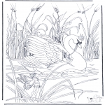 Animals coloring pages - Swan