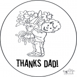 Theme coloring pages - Thank you dad 2