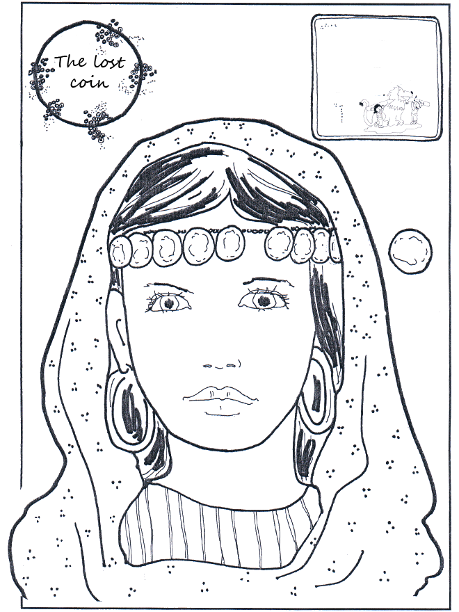 lost coin coloring page