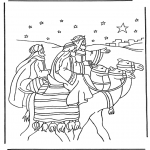 Bible coloring pages - Three wise men 1