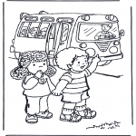 Kids coloring pages - To school 2