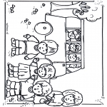 Kids coloring pages - To school by bus