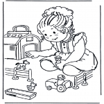 Kids coloring pages - Toy farm