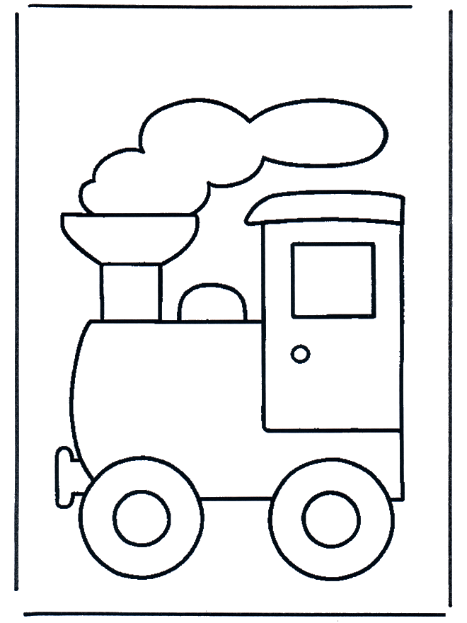 Train - Coloring page toys