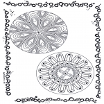 Mandala Coloring Pages - Two mandalas 1