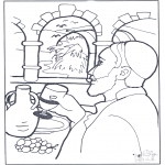 Bible coloring pages - Water became wine