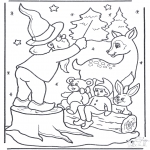 Winter coloring pages - We sing in the snow