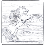 Animals coloring pages - Wild horse