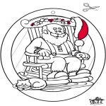 Christmas coloring pages - Window picture Xmas 1