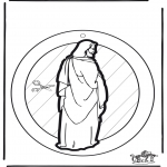 Bible coloring pages - Windowpicture Jesus