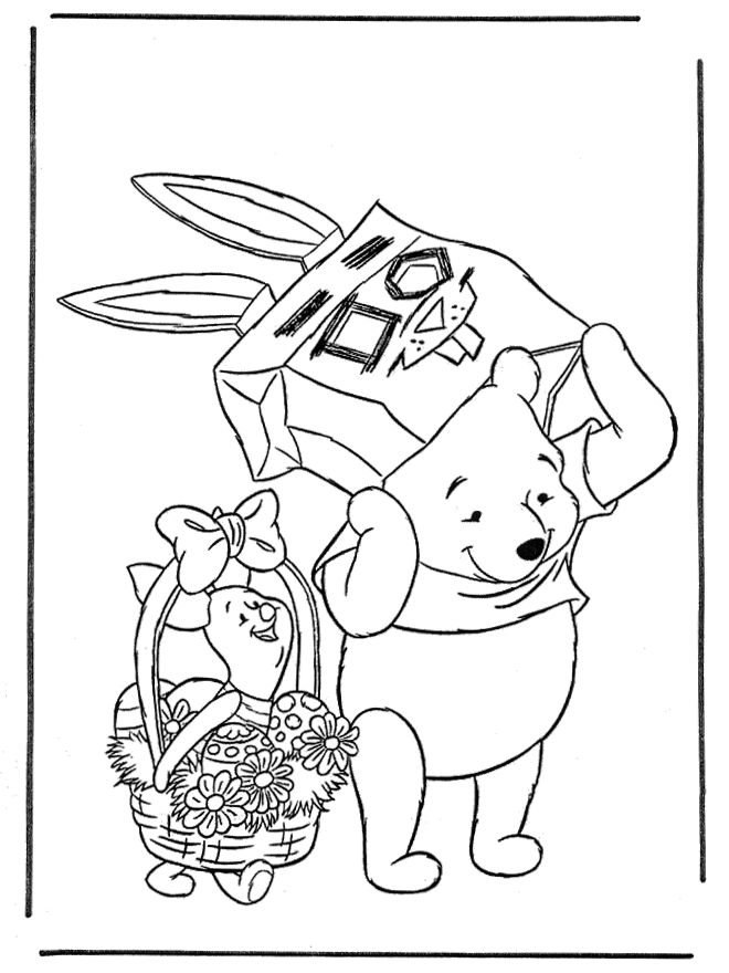 coloring pages of winnie the pooh bear