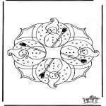 Winter coloring pages - Winter mandala 4