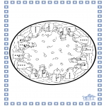 Winter coloring pages - Winter mandala 5