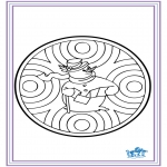 Winter coloring pages - Winter mandala 6