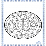 Winter coloring pages - Winter mandala