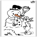 Winter coloring pages - Winter window color 6