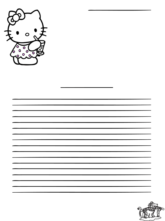 Writing paper Hello Kitty - Writing paper