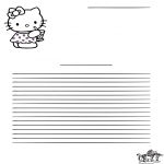 Crafts - Writing paper Hello Kitty