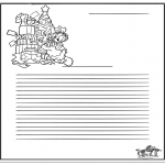 Christmas coloring pages - Writingpaper xmas