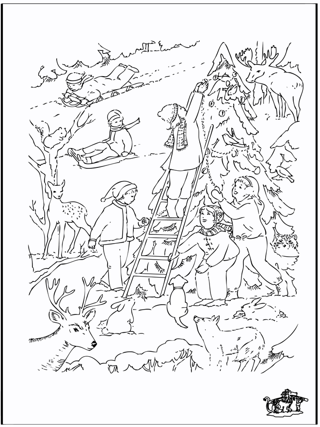 X-mas coloringpage 4 - Coloring pages Christmas