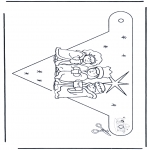 Christmas coloring pages - X-mas decorationflag 1