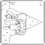 Christmas coloring pages - X-mas decorationflag 3