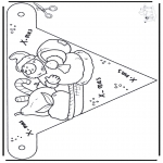 Christmas coloring pages - X-mas decorationflag 4