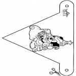 Christmas coloring pages - X-mas decorationflag 6