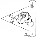 Christmas coloring pages - X-mas decorationflag 7