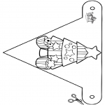 Christmas coloring pages - X-mas Decorationflag 8