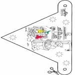 Christmas coloring pages - X-mas decorationflag 9