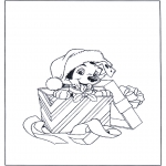 Christmas coloring pages - X-mas dog