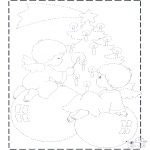 Christmas coloring pages - X-mas drawing