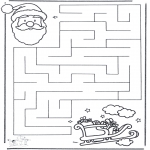 Christmas coloring pages - X-mas labyrinth 2