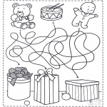 Christmas coloring pages - X-mas labyrinth 4