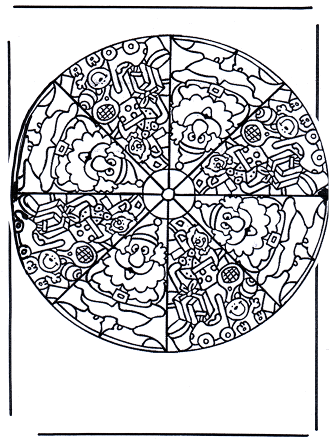 X-mas mandala 4 - Coloring pages Christmas