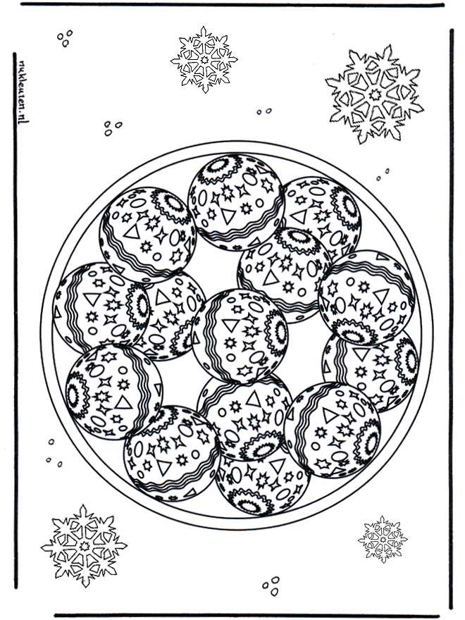 X-mas mandala - Coloring pages Christmas