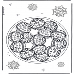 Christmas coloring pages - X-mas mandala