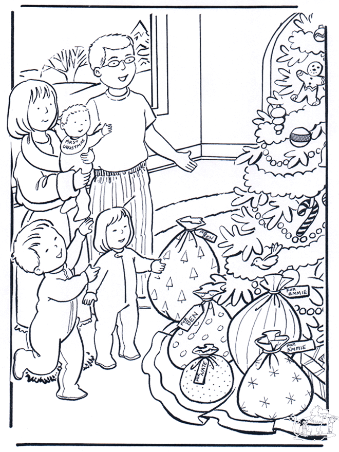 X-mas presents - Coloring pages Christmas