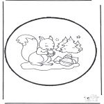 Christmas coloring pages - X-mas prickingcard 14