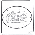 Christmas coloring pages - X-mas prickingcard 15