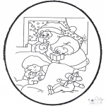 Christmas coloring pages - X-mas prickingcard 21