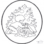 Christmas coloring pages - X-mas prickingcard 22