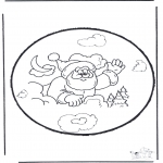 Christmas coloring pages - X-mas prickingcard 24