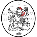 Christmas coloring pages - X-mas prickingcard 25