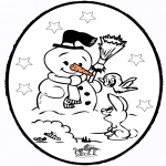 Christmas coloring pages - X-mas prickingcard 25