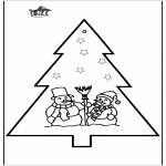 Christmas coloring pages - X-mas prickingcard 26