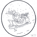 Christmas coloring pages - X-mas prickingcard 4