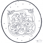 Christmas coloring pages - X-mas prickingcard 5