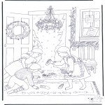 Christmas coloring pages - X-mas scene